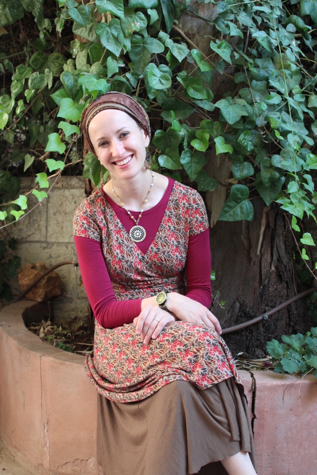 Smiling before Shabbat in Baka!  (This is my in law's back yard.)